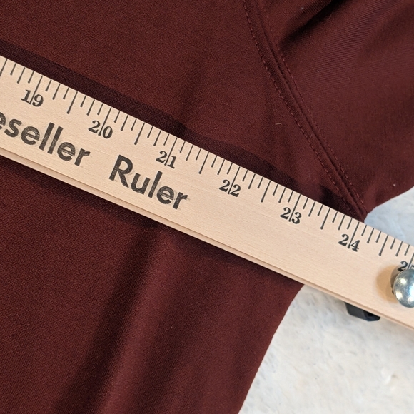 Women's Plus XXL Tunic Sweatshirt Rust/Brown - Picture 2 of 9